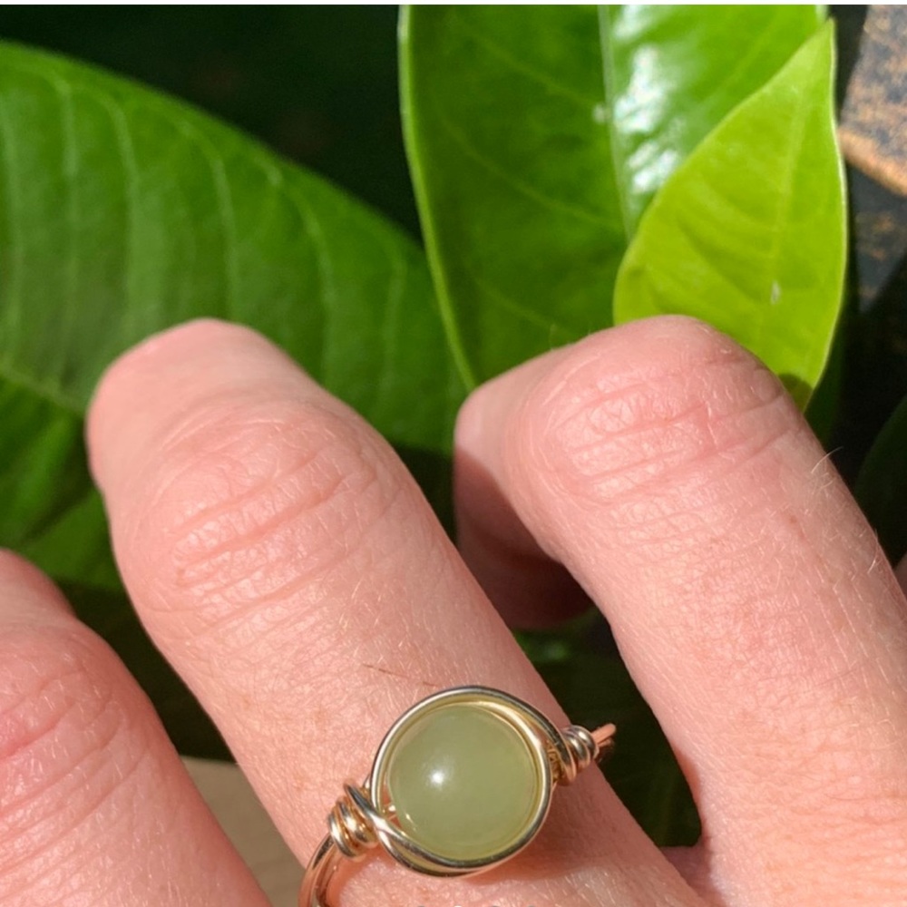 COPY - Pale green handmade ring - Picture 2 of 3